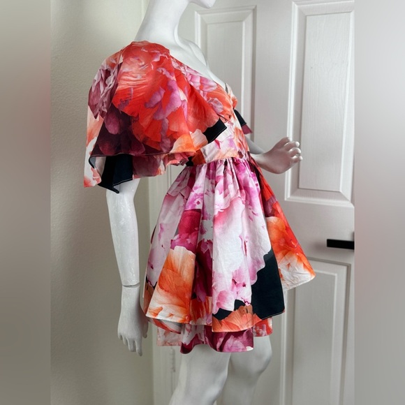 ASOS LUXE ONE SHOULDER COTTON DRESS WITH CORSET DETAIL Size 2. #331 - Picture 4 of 14